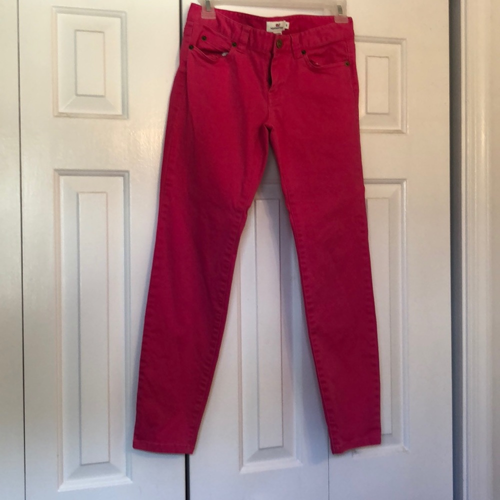 Vineyard vines size 0 hot pink skinny chino pants